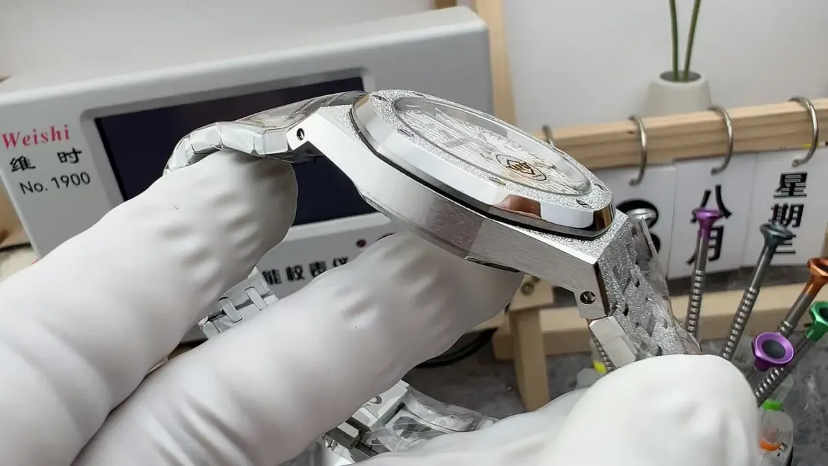 APS厂爱彼霜金15450深度测评：37mm小尺寸+霜金工艺