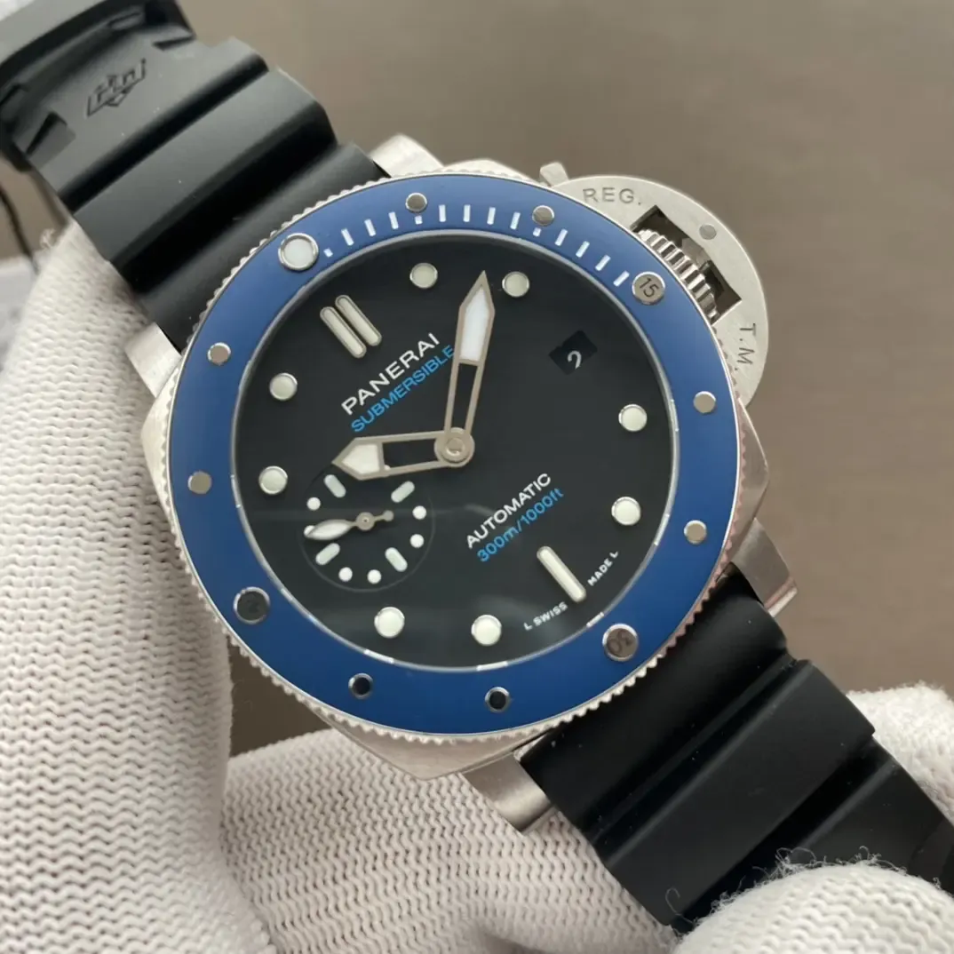 VS厂沛纳海PAM1209上手显大吗？44mm不锈钢壳+蓝色陶瓷圈