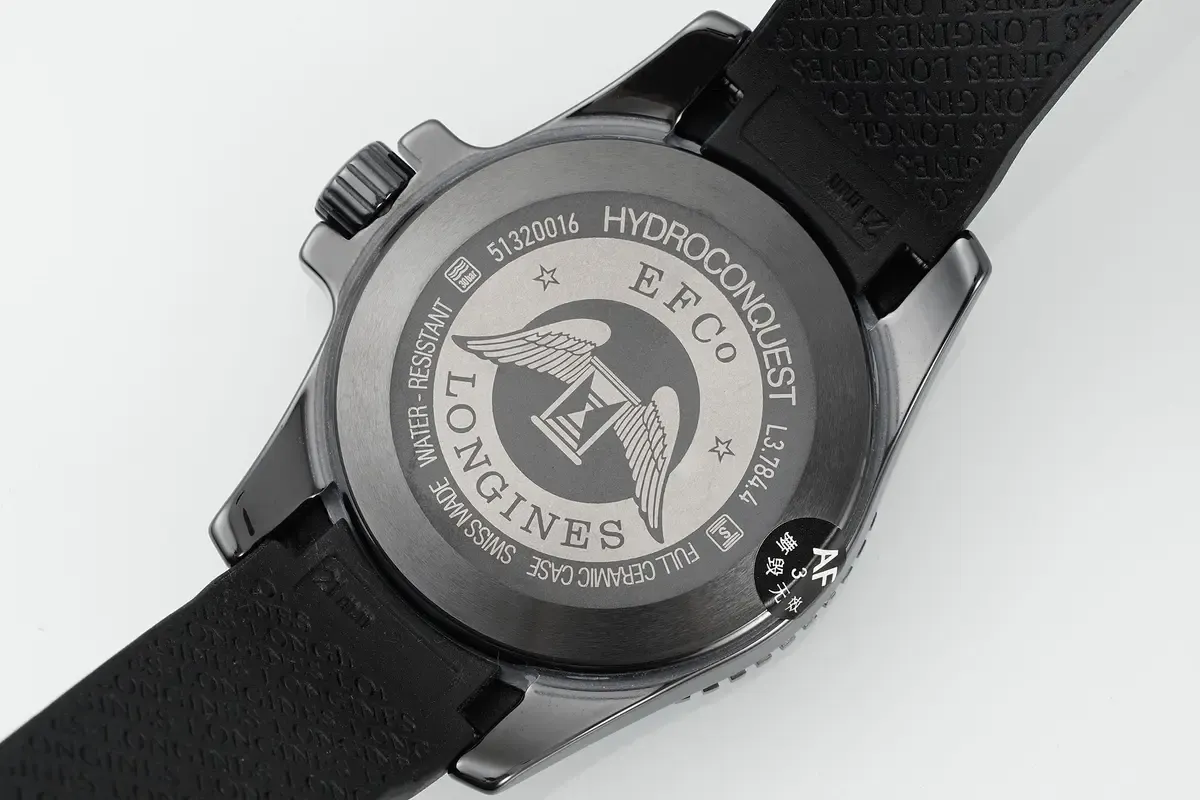 AF厂浪琴康卡斯黑陶瓷上手，小手腕也能驾驭的黑武士