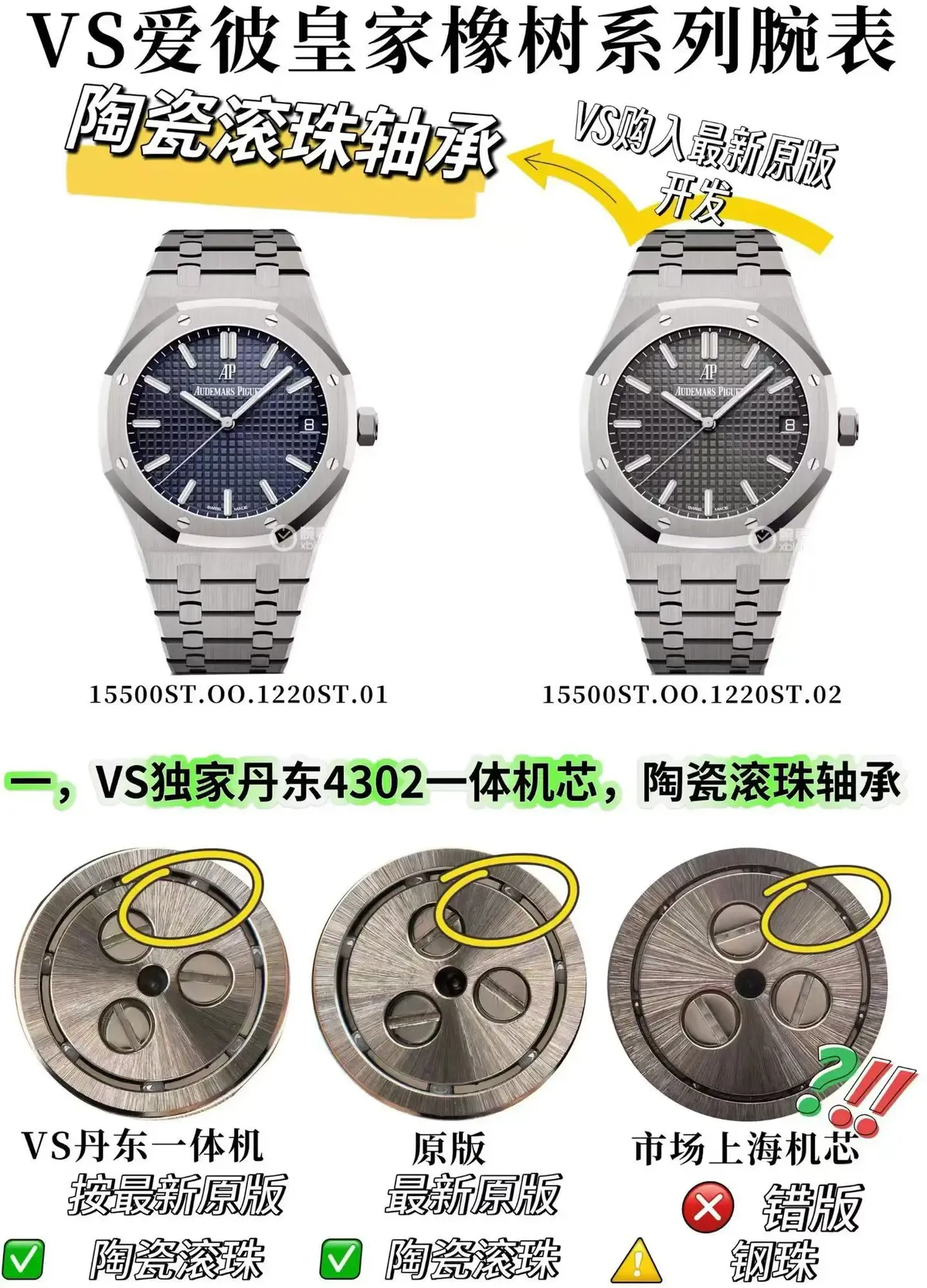 闭眼入！VS厂爱彼15500凭这5个细节稳坐第一