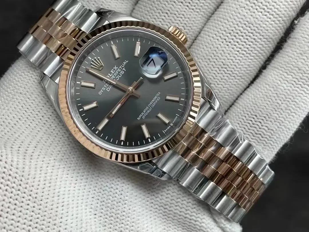 VS厂劳力士日志36间玫瑰金质量评测：细节能否以假乱真？
