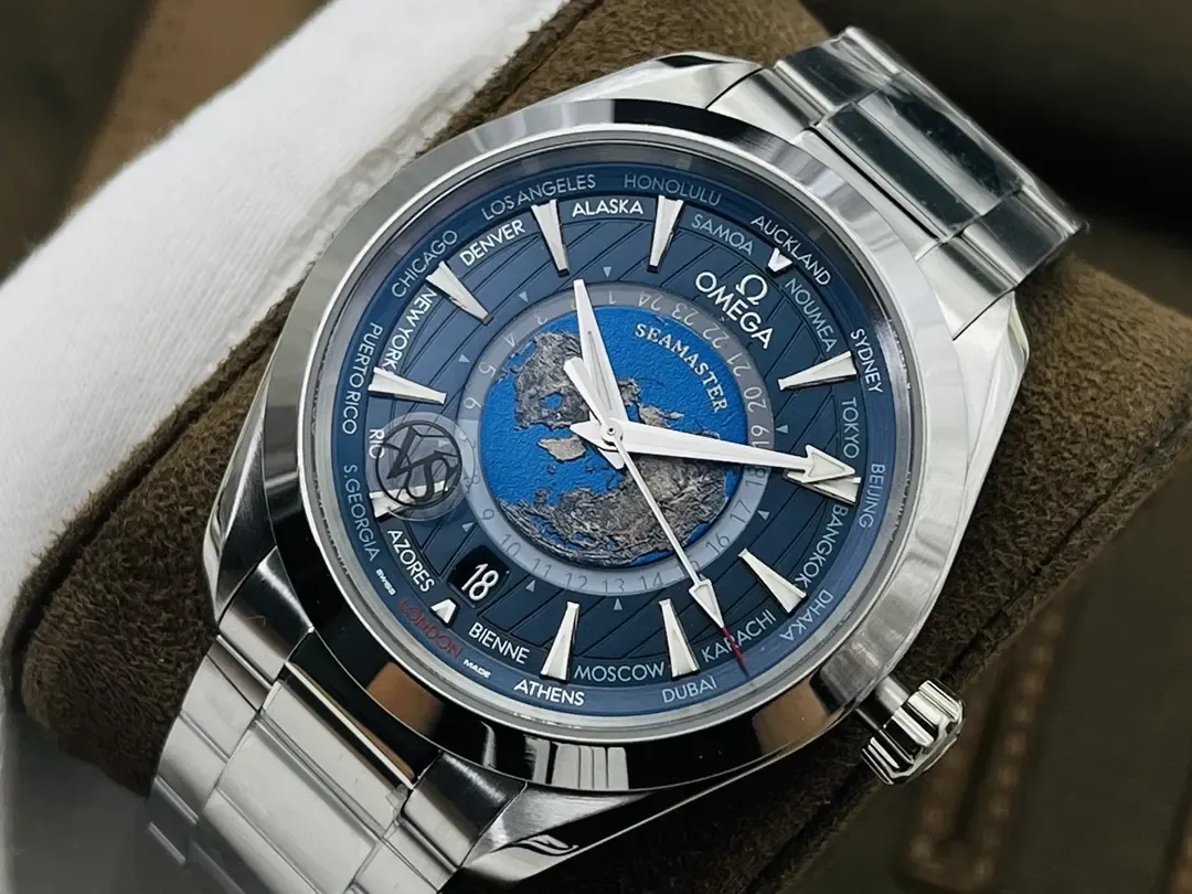 VS厂欧米茄海马150世界时对比正品，8938机芯拒绝一眼假！