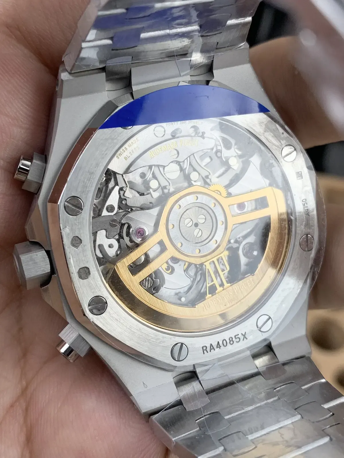 霜金闪到瞎！APS厂爱彼26240BC霜金蓝上手实拍