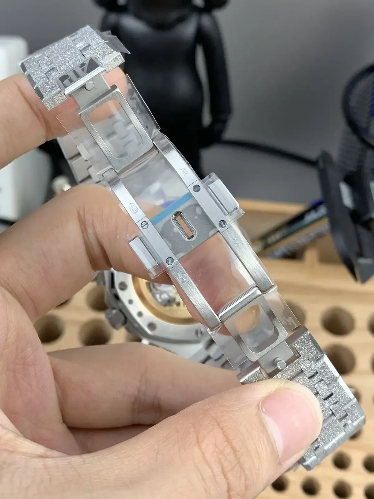 霜金闪到瞎！APS厂爱彼26240BC霜金蓝上手实拍