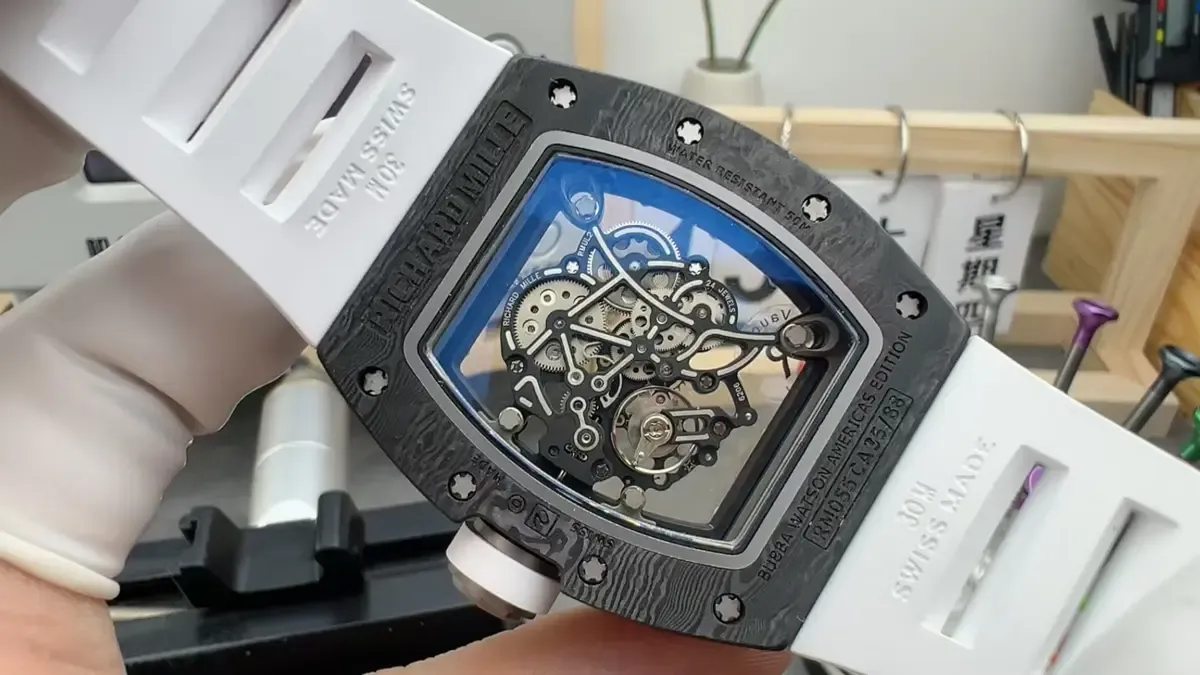 R厂新款碳纤维理查德RM055无卡度版本真假对比详解