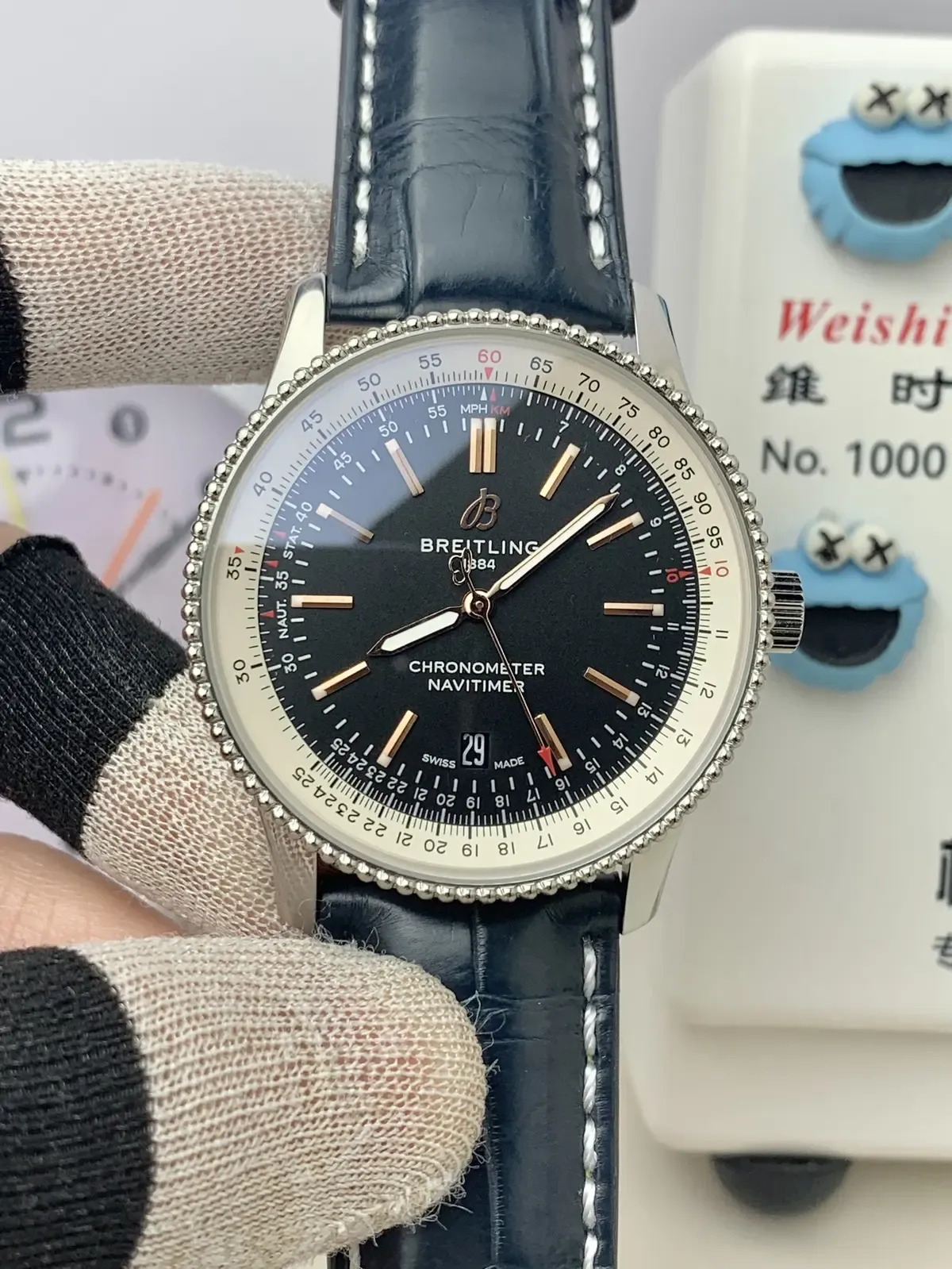 V7厂百年灵航空计时1对比正品：10大细节告诉你值不值