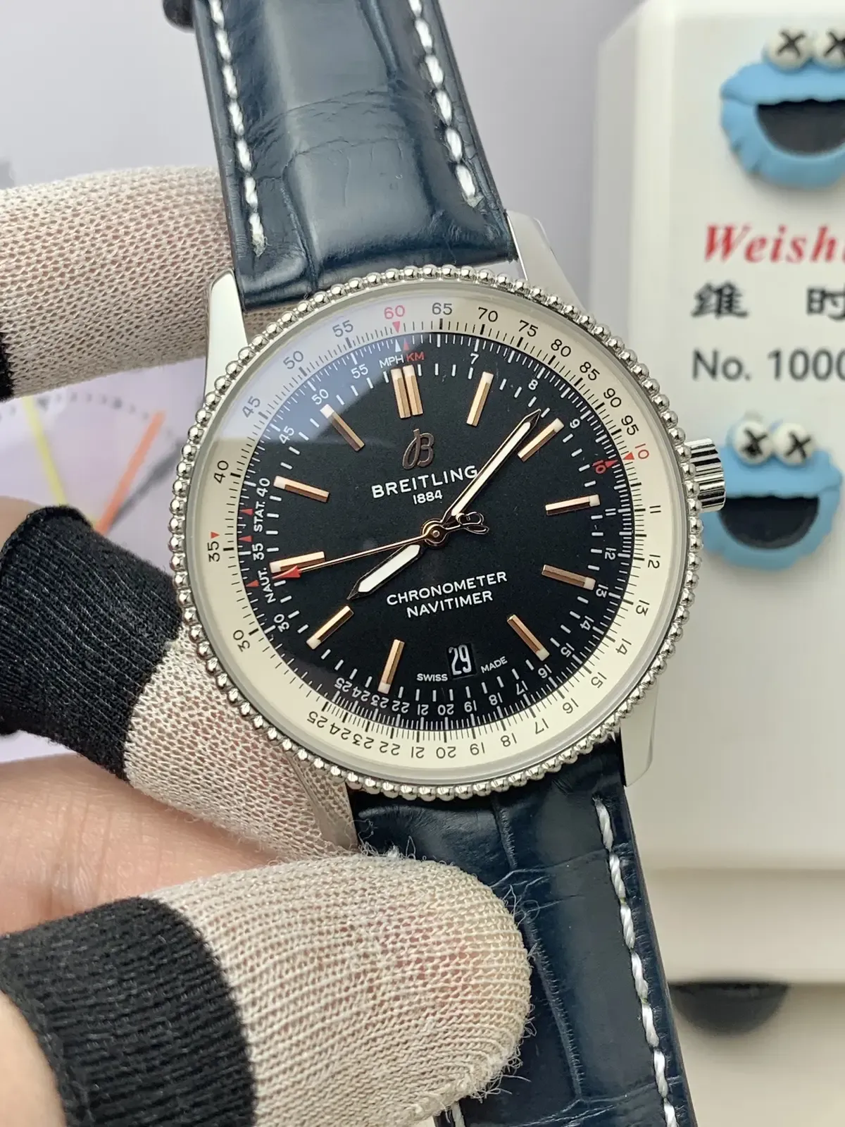 V7厂百年灵航空计时1对比正品：10大细节告诉你值不值