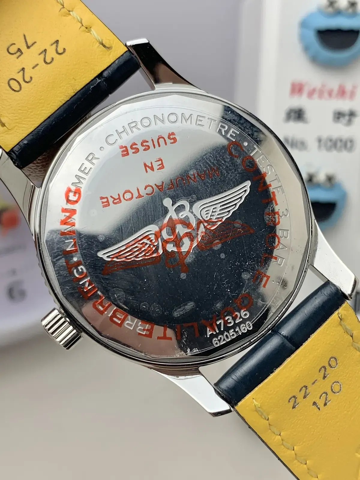 V7厂百年灵航空计时1对比正品：10大细节告诉你值不值