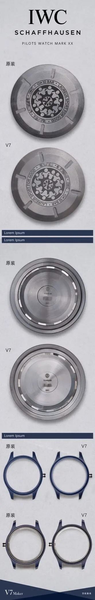 真假难辨？V7厂马克18蓝陶瓷对比正品，差距有多大！