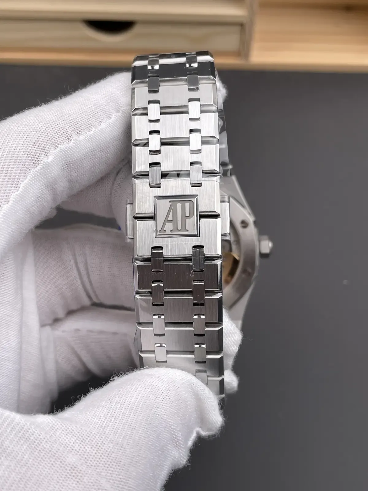 APS厂爱彼皇家橡树15500白面V4版做工细节满分