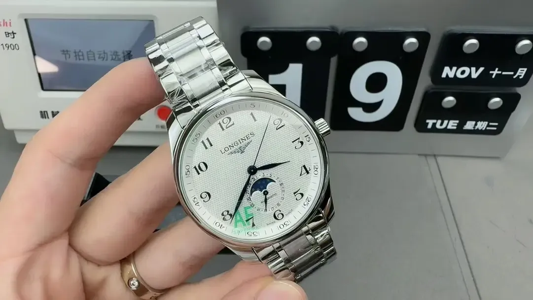 AF厂浪琴月相名匠42mm：烤蓝指针+899.5机芯