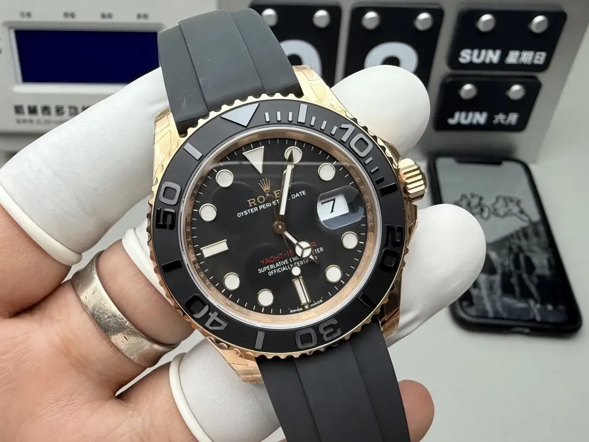 VS厂劳力士游艇玫瑰金上手实拍对比正品（避坑指南）