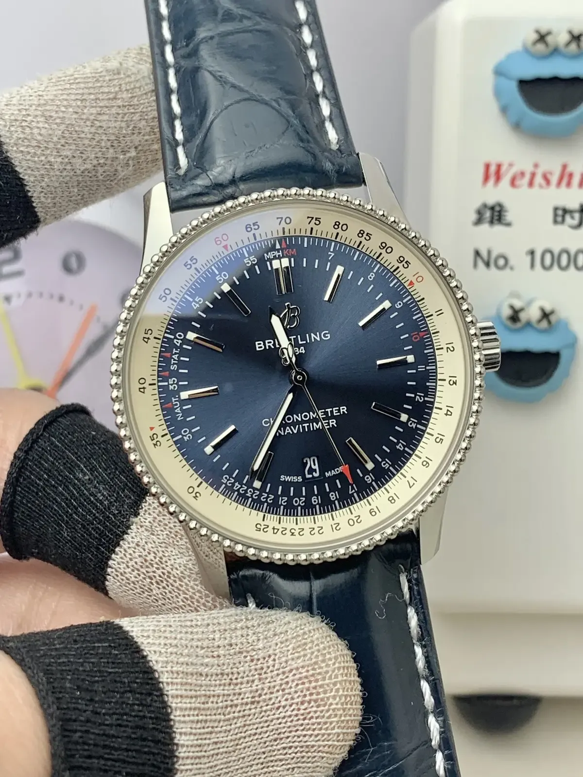 V7厂百年灵航空计时1系列蓝面做工细节全解析
