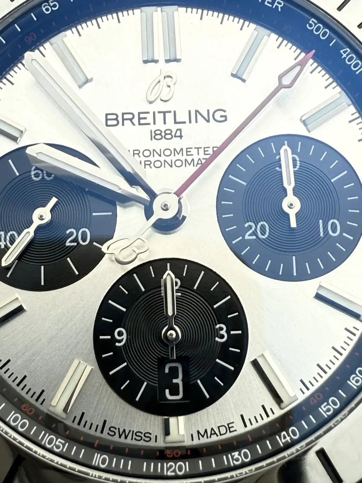 BLS百年灵机械计时熊猫配色子弹链，做工细节实测